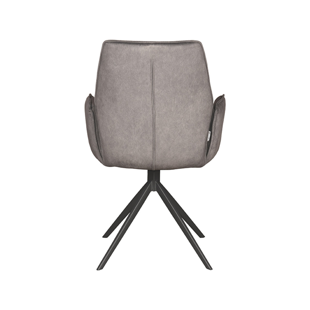 LABEL51 Eetkamerstoel Mellow - Antraciet - Cosmo - Zwart Onderstel